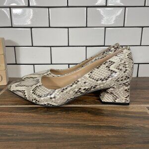 Franco Sarto Romi Shoes Womens Size 6 Multicolor Faux Snake Print Pumps Heels